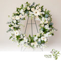 White Sympathy Wreath (19")